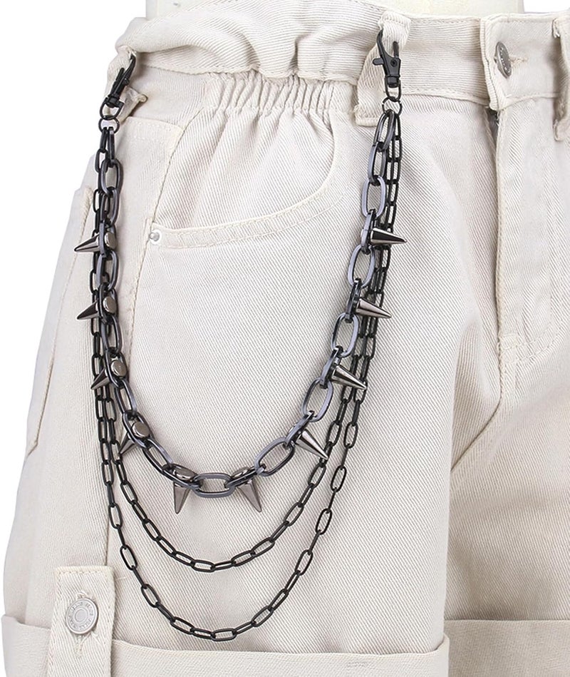 QWALIT Pants Chain for Men Pocket Chain for Pants Jean Chains for Men Jean Chains Chains for Jeans Biker Chain Hip Chain Jean Chains for Women Pants Chain for Women Hip Jewelry for Women Punk Chain - Image 2